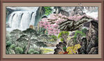 聚宝盆山水画