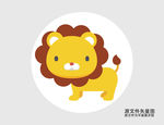 卡通小狮子插画图标