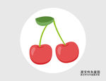 卡通樱桃插画图标