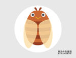 卡通虫子插画图标