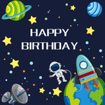 流浪地球太空宇航员生日海报