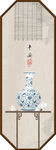 中式民俗古风玄关屏风装饰画