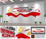 人民对美好生活的向往党建文化墙