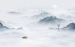 意境水墨山水画