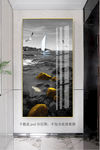 石来运转玄关装饰画