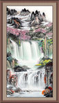 聚宝盆山水画