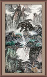 聚宝盆山水画