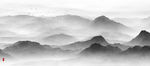 国画水墨山水画