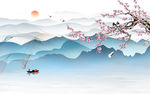 中式梅花背景墙