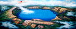 山水聚宝盆招财画油画
