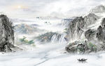 国画山水意境新画 TIF分层
