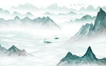 高清 山水意境新画 TIF分层