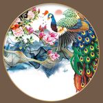 新中式圆形装饰画