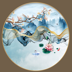 新中式圆形装饰画