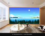 新中式油画风景山水画意境山水画