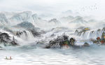 爆款 山水大气新画 TIF分层