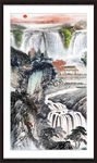 竖幅山水画