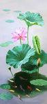 油画荷花