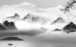 现代新唯美山水画 tif分层