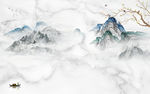 爵士白热款新山水画 tif分层