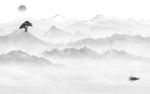 大卖灰色山水背景 TIF分层