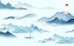 意境轻奢山水背景 TIF分层