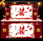 红色婚礼背景