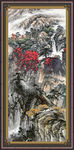 竖幅山水画