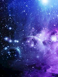 紫色唯美星空背景素材