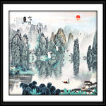 山水画水墨山水画 意境山水画