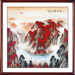 聚宝盆山水画