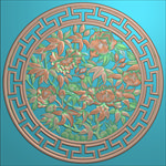 精雕图 牡丹花