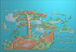 精雕图 松树