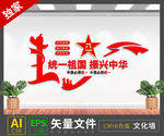 统一祖国党建文化墙设计