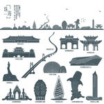珠海地标建筑剪影