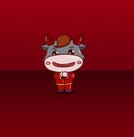 吉祥物 新年 牛年