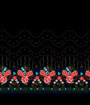 花边定位植物虚线波浪花