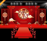 红色婚礼背景