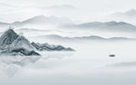 中国风山水高清背景 TIF分层