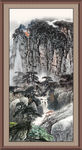 竖幅山水画