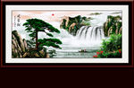 迎客松国画迎客松