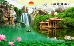风景如画电视背景墙