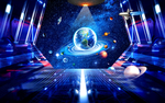 宇宙星空立体画