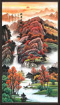 竖幅山水画