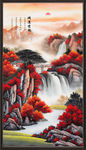 竖幅山水画