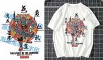 矢量潮牌日本武士T恤印花图案设