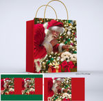 圣诞节手绘圣诞老人礼品袋设计图