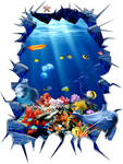 3D水族馆地画