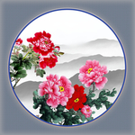 水墨写意国画牡丹