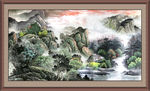 聚宝盆山水画